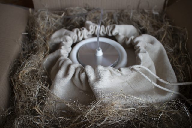 hemp packaging porcelain lamp