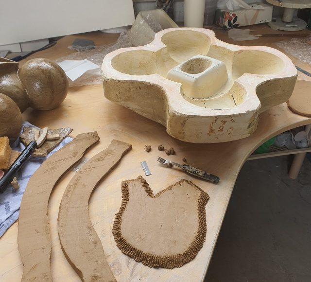press molding ceramics clay
