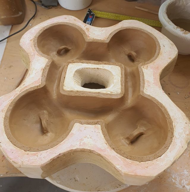 pressmolding clay ceramics